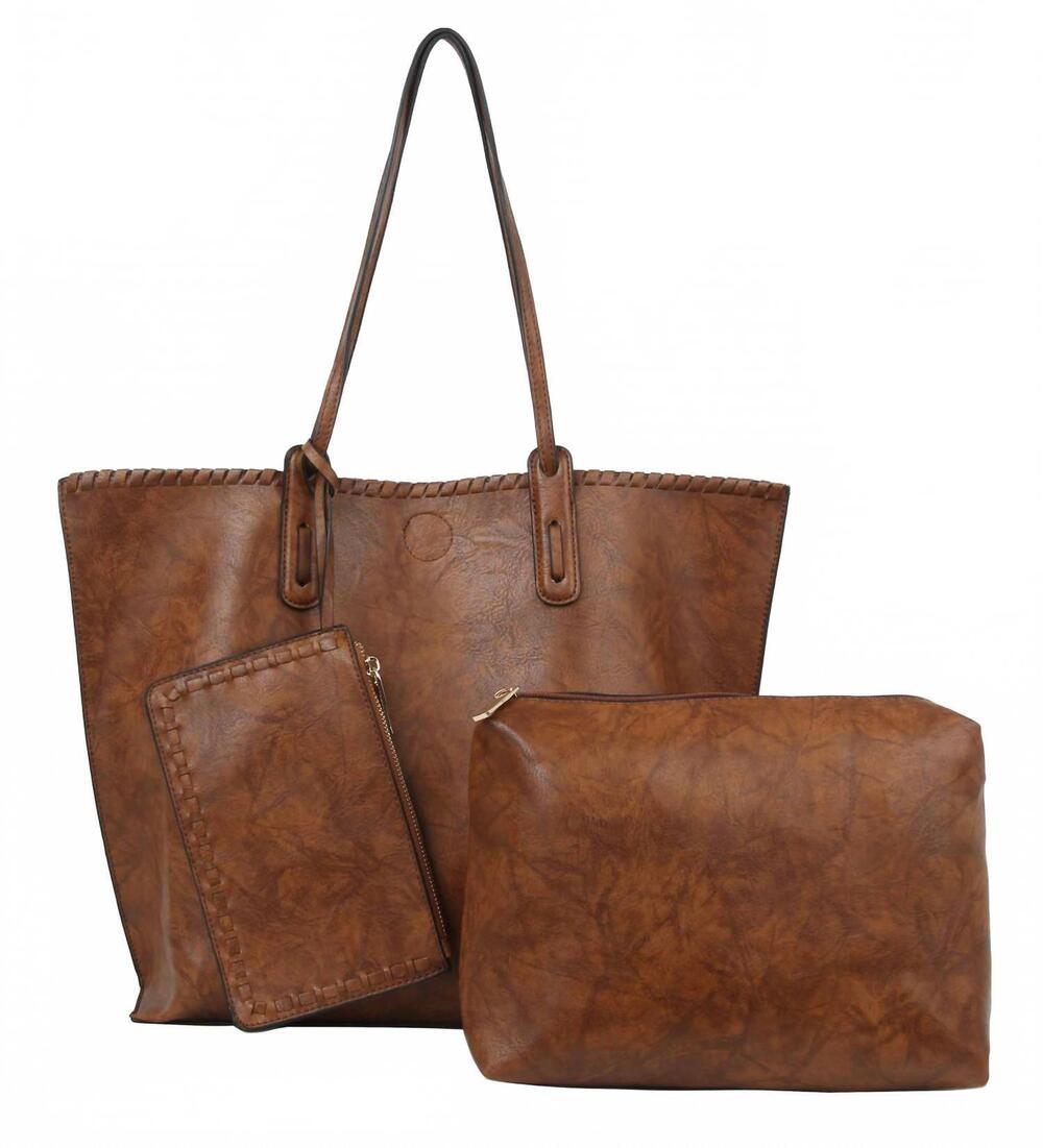 NEW HANDBAG FACTORY CORP women's hobo handbag shoulder tote purse in coffee